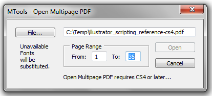 open multi page pdf in illustrator cc script download